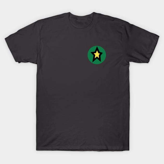 Small Yellow Star Green Circle Graphic T-Shirt by ellenhenryart